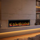 DYNASTY TEMPO 63" Virtual Linear Electric Fireplace With Multifunction Remote Control [DY-FVX63] SAKSBY Front Right View