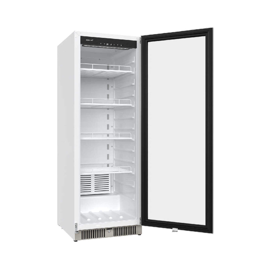 Edgestar 22-Inch 10.1 Cubic Feet Commercial Beverage Merchandiser With Temperature Alarm and Reversible Door [VBM101SS] (SAK45983) - Saksby Wholesale - Side VIew No Display