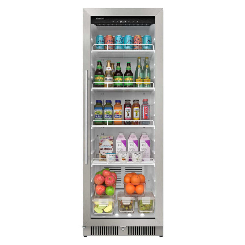 EDGESTAR 10.1 Cubic Feet Commercial Beverage Merchandiser With Temperature Alarm and Reversible Door, 22" (SAK45983)-SAKSBY