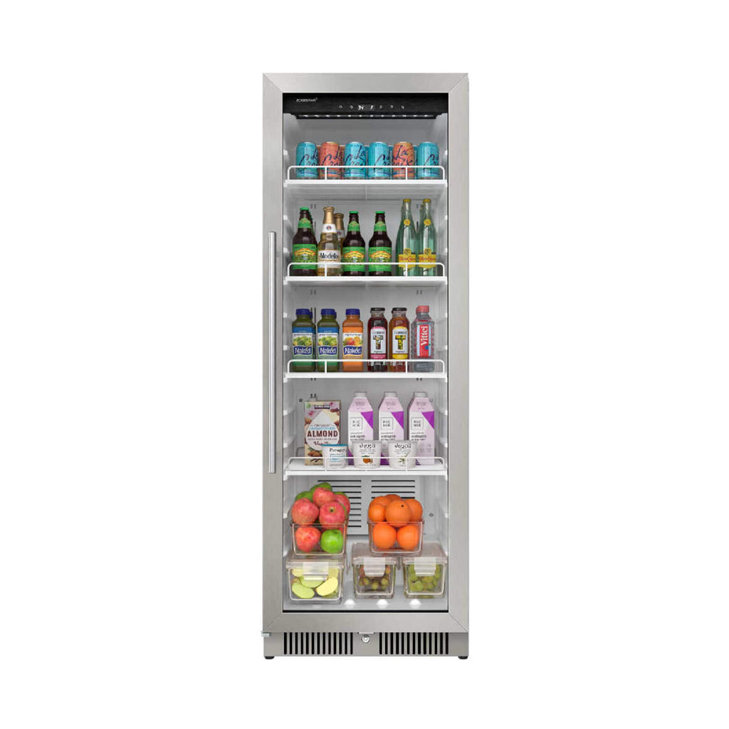 Edgestar 22-Inch 10.1 Cubic Feet Commercial Beverage Merchandiser With Temperature Alarm and Reversible Door [VBM101SS] (SAK45983) - Saksby Wholesale - Front VIew