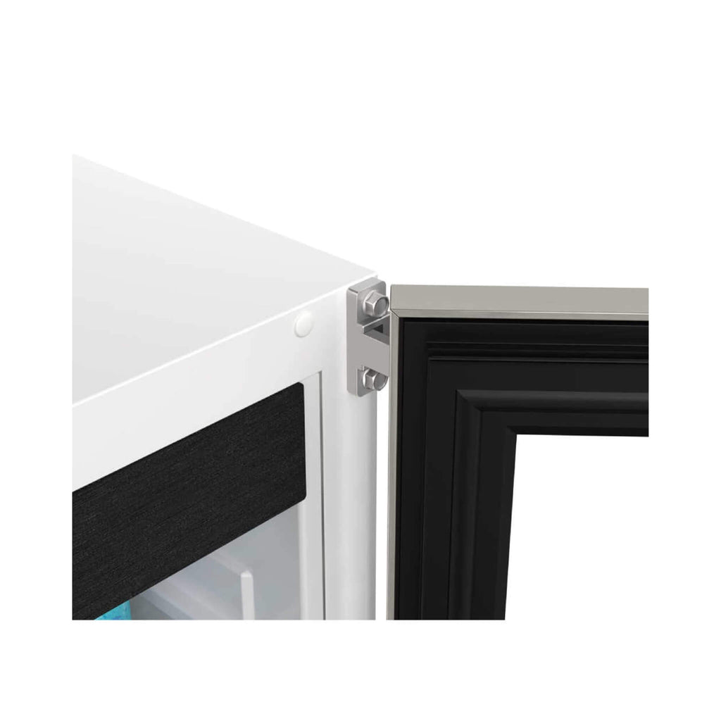 Edgestar 22-Inch 10.1 Cubic Feet Commercial Beverage Merchandiser With Temperature Alarm and Reversible Door [VBM101SS] (SAK45983) - Saksby Wholesale - Hinge View