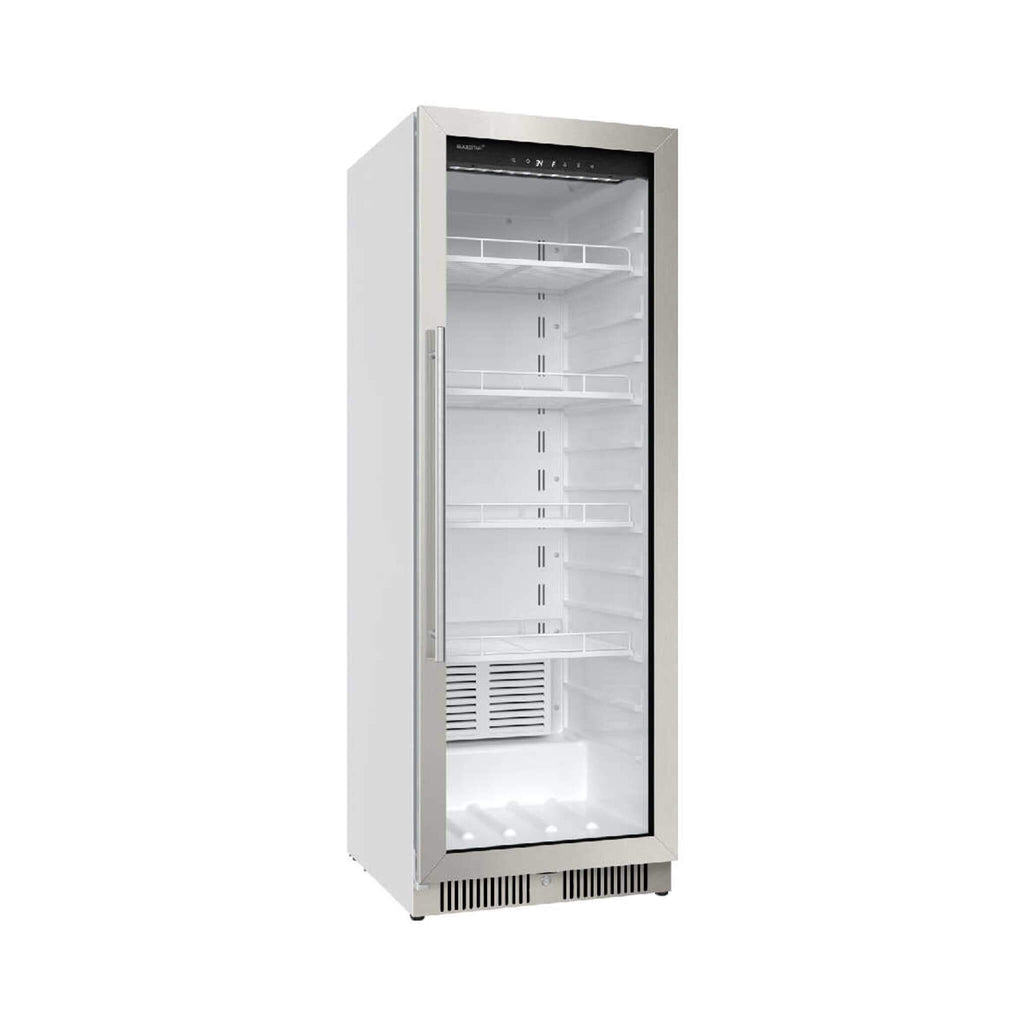 Edgestar 22-Inch 10.1 Cubic Feet Commercial Beverage Merchandiser With Temperature Alarm and Reversible Door [VBM101SS] (SAK45983) - Saksby Wholesale - Side VIew No Display