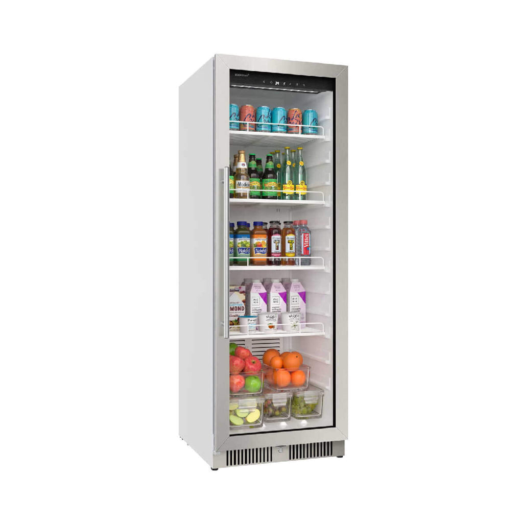 Edgestar 22-Inch 10.1 Cubic Feet Commercial Beverage Merchandiser With Temperature Alarm and Reversible Door [VBM101SS] (SAK45983) - Saksby Wholesale - Side VIew
