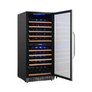 Edgestar Premium 20-Inch 101 Bottle Capacity Built-In Dual Zone Wine Cooler (SAK92835) - Saksby Wholesale - Front Right View With Door Opened