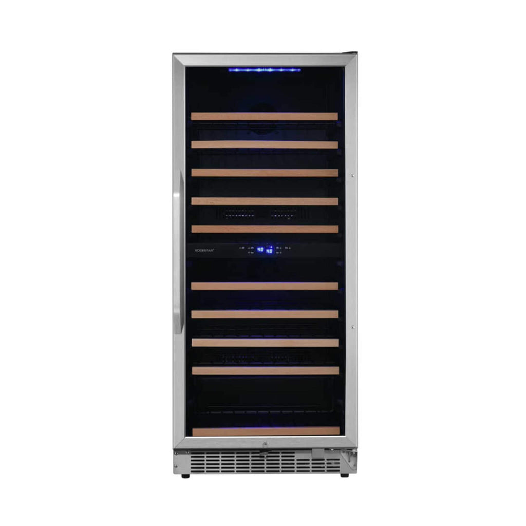 Edgestar Premium 20-Inch 101 Bottle Capacity Built-In Dual Zone Wine Cooler (SAK92835) - Saksby Wholesale - Front View
