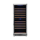 Edgestar Premium 20-Inch 101 Bottle Capacity Built-In Dual Zone Wine Cooler (SAK92835) - Saksby Wholesale - Front View