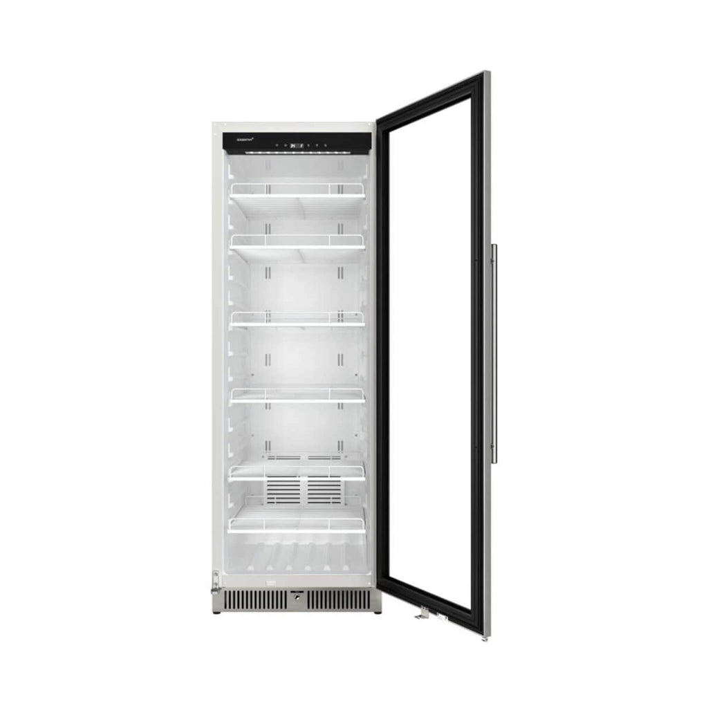 EDGESTAR 13.7 Cubic Feet Commercial Beverage Merchandiser With Temperature Alarm And Reversible Door, 24" (SAK62395)-SAKSBY