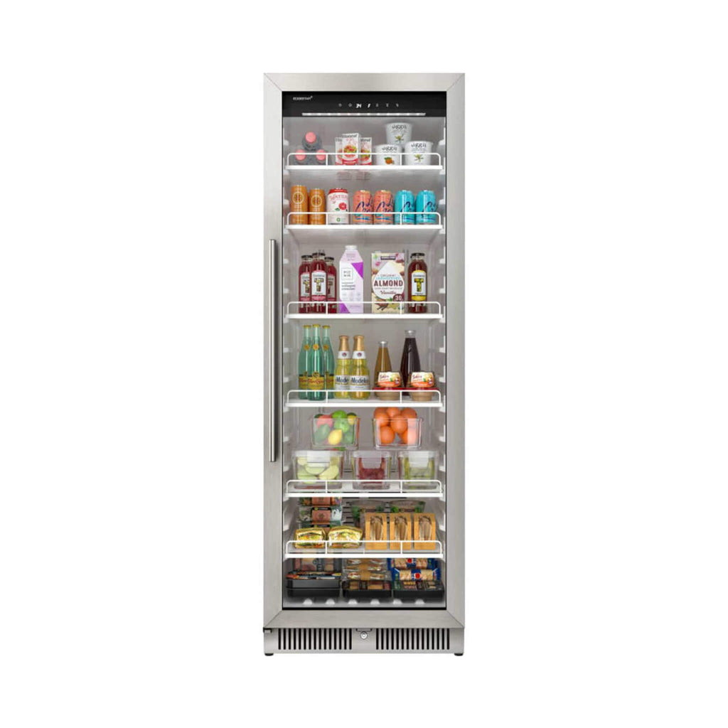 EDGESTAR 13.7 Cubic Feet Commercial Beverage Merchandiser With Temperature Alarm And Reversible Door, 24" (SAK62395)-SAKSBY