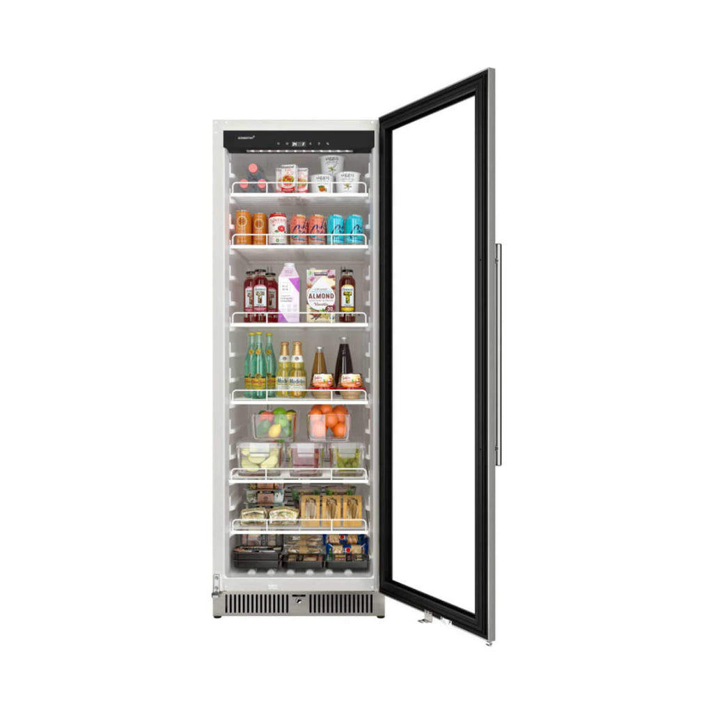 EDGESTAR 13.7 Cubic Feet Commercial Beverage Merchandiser With Temperature Alarm And Reversible Door, 24" (SAK62395)-SAKSBY