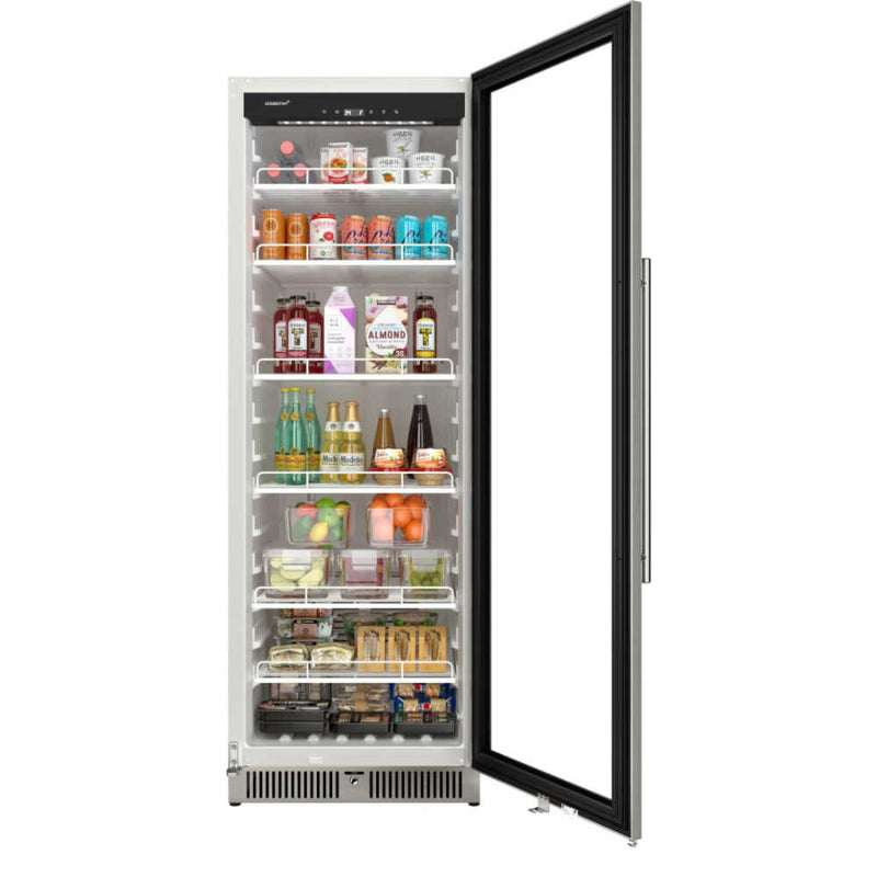 EDGESTAR 13.7 Cubic Feet Commercial Beverage Merchandiser With Temperature Alarm And Reversible Door, 24" (SAK62395)-SAKSBY