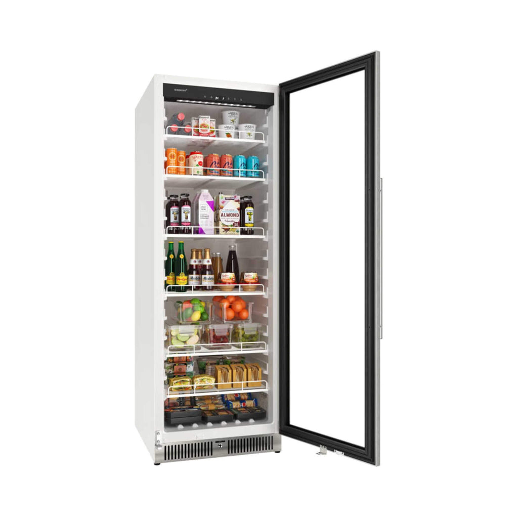 EDGESTAR 13.7 Cubic Feet Commercial Beverage Merchandiser With Temperature Alarm And Reversible Door, 24" (SAK62395)-SAKSBY