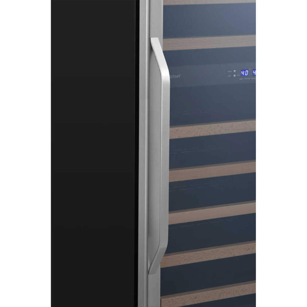 EDGESTAR 142 Bottle Built In Dual Zone Double Door Wine Cooler With Door Lock, 24" (SAK30742)-SAKSBY
