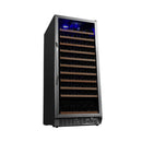 Edgestar 24-Inch Wide 111 Bottle Capacity Freestanding Single Zone Wine Cooler [CWR1212SZ] (SAK68320) - Saksby Wholesale - Front Side VIew