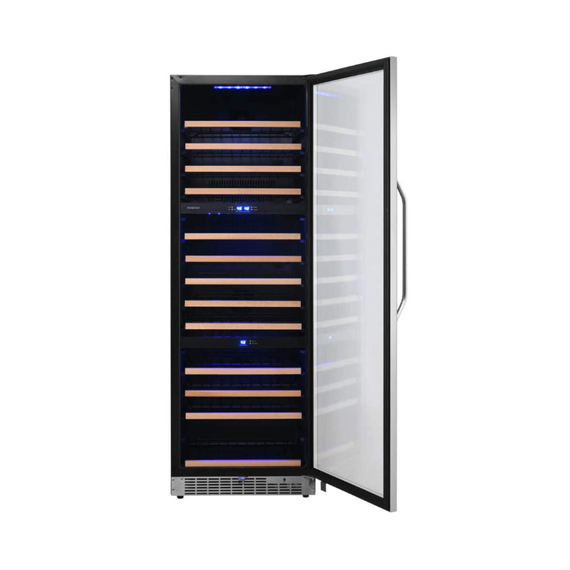 EDGESTAR 24" Wide 131 Bottle Capacity Built In Triple Zone Wine Cooler (SAK65891)-SAKSBY