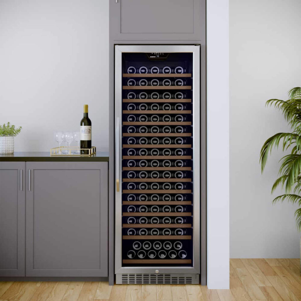 EdgeStar 24" Wide 151 Bottle Capacity Freestanding Single Zone Wine Cooler With Even Cooling Technology (SAK30756)-SAKSBY