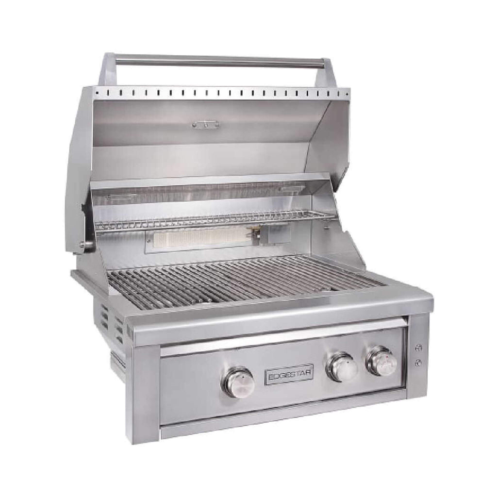 Edgestar 60K BTU 30-Inch Built-In Grill Kit With Insulated Jacket And Double Access Doors [GRL300IBKIT] (SAK82568) - Saksby Wholesale - Left View With Lid Opened