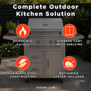 Edgestar 60K BTU 30-Inch Freestanding LED Lighting Grill And Cart With Rotisserie (SAK63985) - Saksby Wholesale - Features