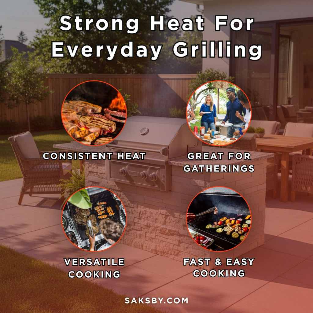 Edgestar 60K BTU 30-Inch Outdoor Built-In Grill With Rotisserie And LED Lighting (SAK52871) - Saksby Wholesale - Benefits