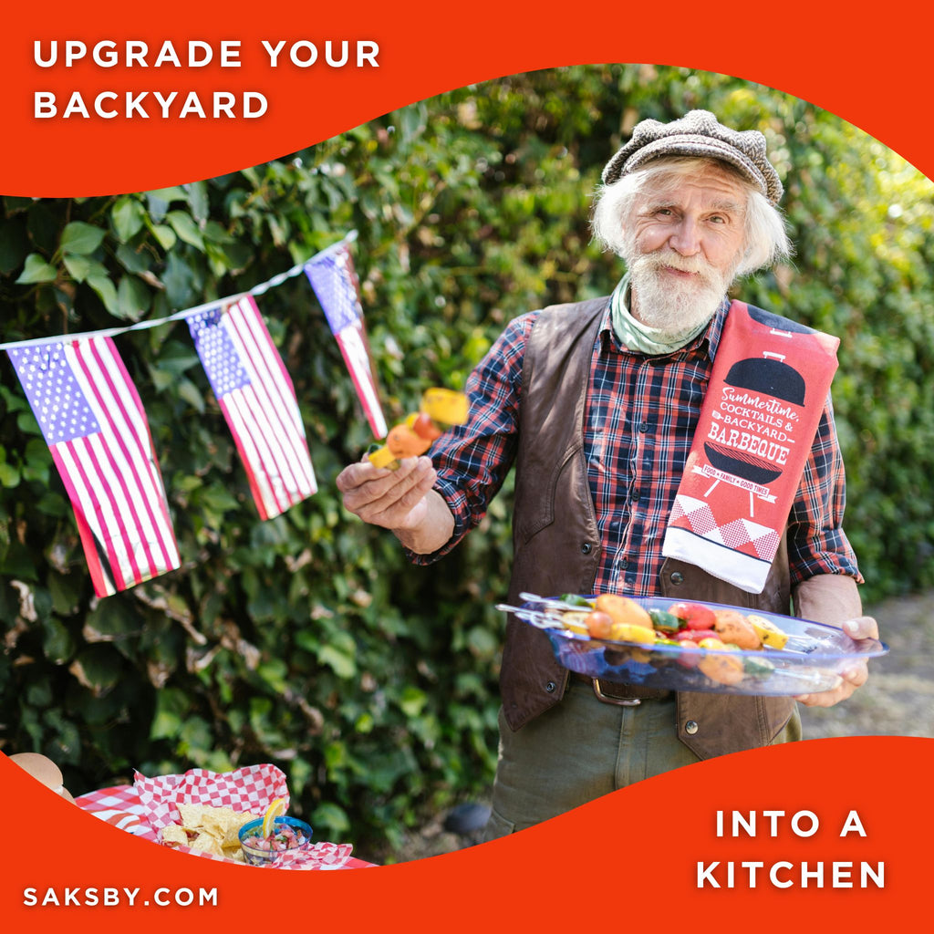 Edgestar 60K BTU 30-Inch Outdoor Built-In Grill With Rotisserie And LED Lighting (SAK52871) - Saksby Wholesale - Lifestyle Image