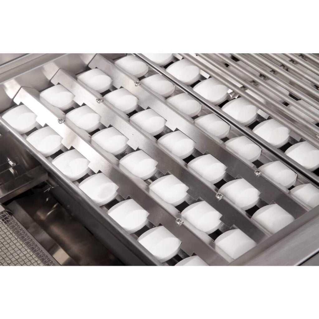 Edgestar 60K BTU 30-Inch Outdoor Built-In Grill W/ Rotisserie And LED Lighting (SAK52871) - Saksby Wholesale - Ceramic Briquettes