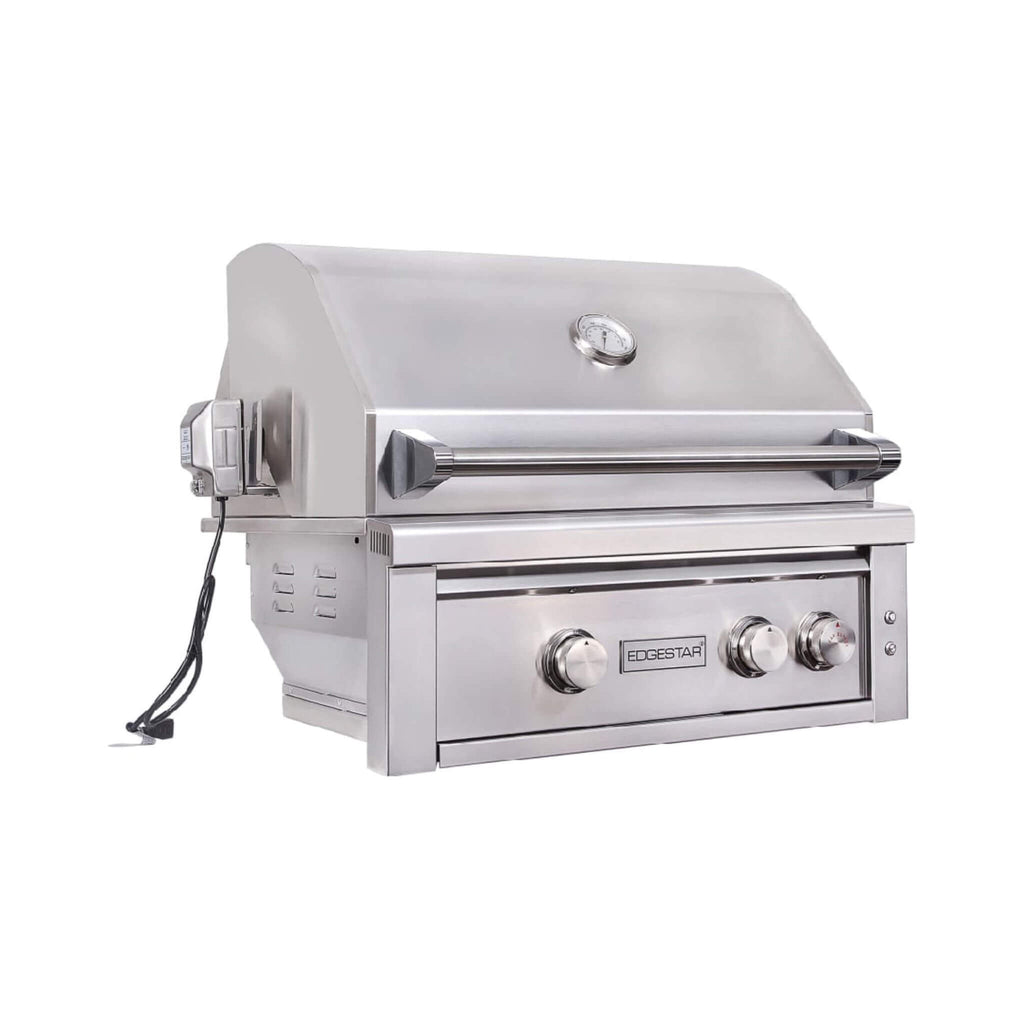 Edgestar 60K BTU 30-Inch Outdoor Built-In Grill W/ Rotisserie And LED Lighting (SAK52871) - Saksby Wholesale - Closed Lid