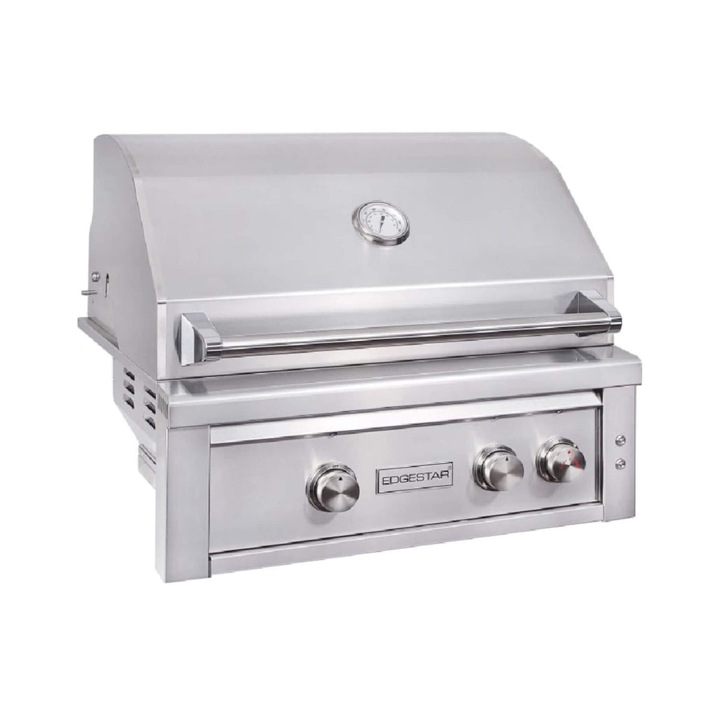 Edgestar 60K BTU 30-Inch Outdoor Built-In Grill W/ Rotisserie And LED Lighting (SAK52871) - Saksby Wholesale - Front Right View With Closed Lid