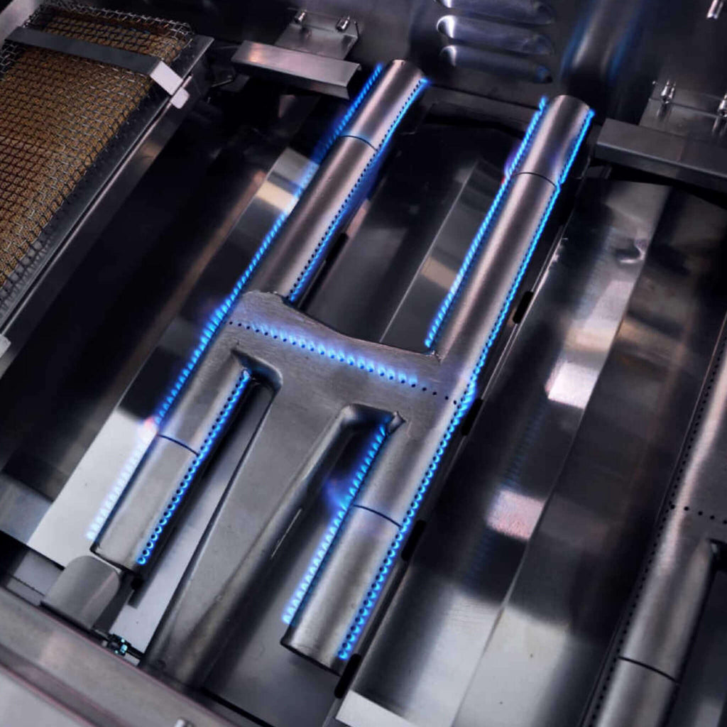 Edgestar 60K BTU 30-Inch Outdoor Built-In Grill W/ Rotisserie And LED Lighting (SAK52871) - Saksby Wholesale - H-Burner Top Left View