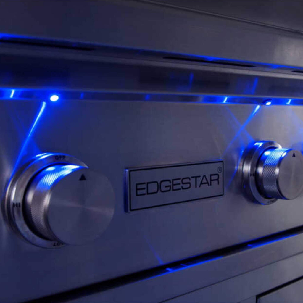 EDGESTAR 60K BTU Natural Gas Outdoor Built In Grill With Rotisserie And LED Lighting, 30" (SAK52871)-SAKSBY