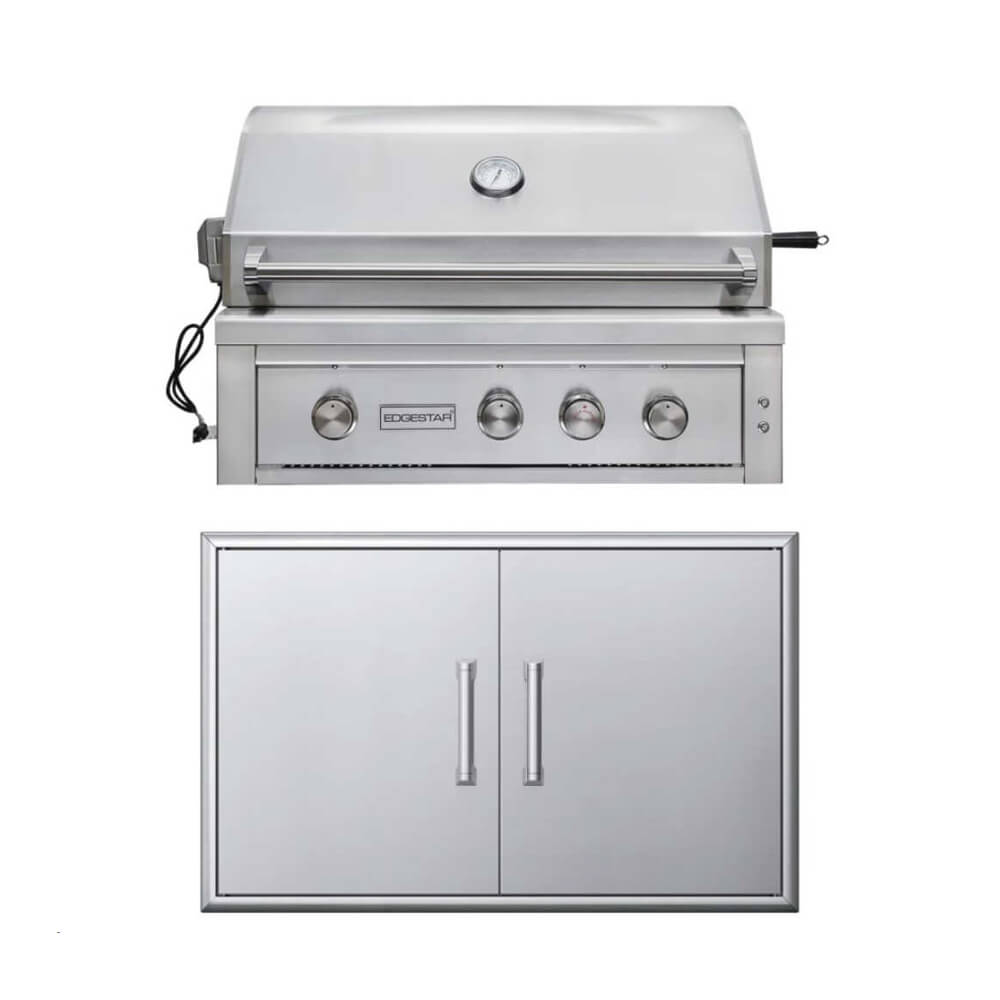EDGESTAR 89000 BTU 36" Wide Liquid Propane Built-In Grill With Insulated Jacket And Double Access Doors (SAK78429)-SAKSBY