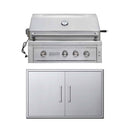 Edgestar 89K BTU 36-Inch Built-In Grill With Insulated Jacket And Double Access Doors [GRL360IBKIT] (SAK78429) - Saksby Wholesale - Front View