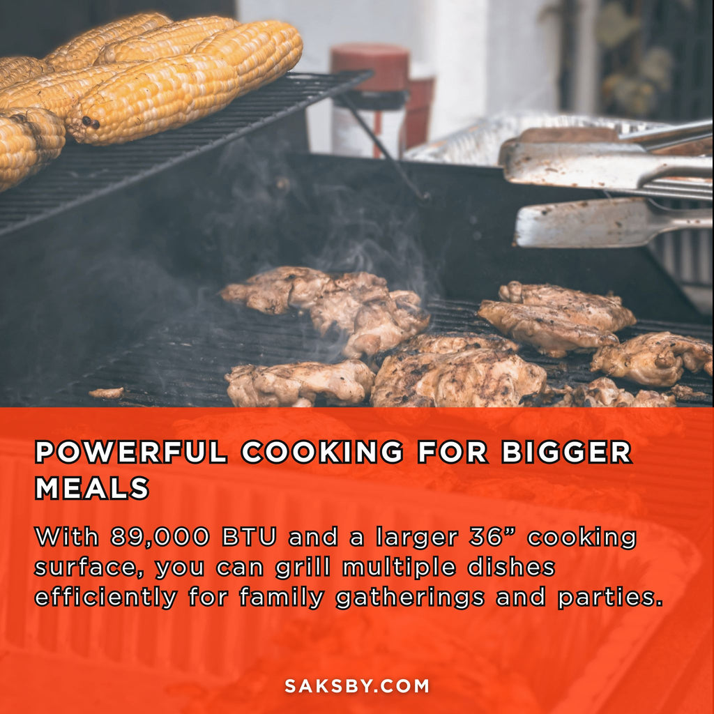 Edgestar 89K BTU 36-Inch Built-In Grill With Rotisserie And LED Lighting (SAK49230) - Saksby Wholesale - Cooking For Bigger Meals