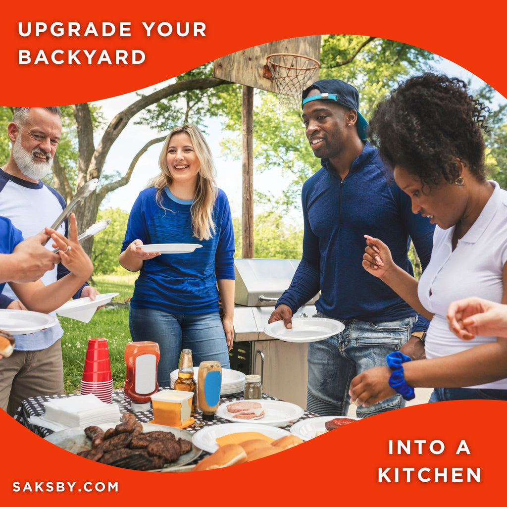 Edgestar 89K BTU 36-Inch Freestanding LED Lighting Grill And Cart With Rotisserie (SAK85914) - Saksby Wholesale - Lifestyle Image