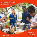Edgestar 89K BTU 36-Inch Freestanding LED Lighting Grill And Cart With Rotisserie (SAK85914) - Saksby Wholesale - Lifestyle Image