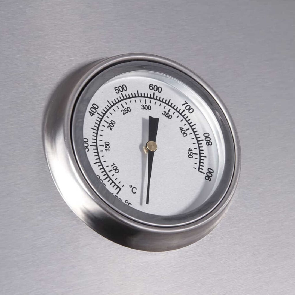 Edgestar 89K BTU 36-Inch Freestanding LED Lighting Grill And Cart With Rotisserie (SAK85914) - Saksby Wholesale - Thermometer