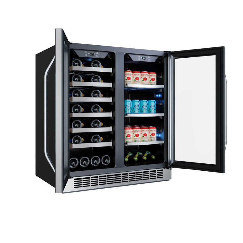 EDGSTAR 30" Wide 28 Bottle Built In Dual Zone Beverage Center With 86 Can Capacity (SAK35972)-SAKSBY