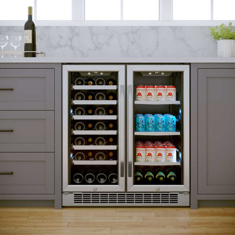 EDGSTAR 30" Wide 28 Bottle Built In Dual Zone Beverage Center With 86 Can Capacity (SAK35972)-SAKSBY