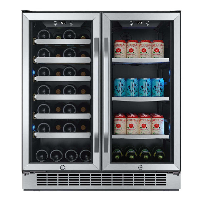 EDGSTAR 30" Wide 28 Bottle Built In Dual Zone Beverage Center With 86 Can Capacity (SAK35972)-SAKSBY