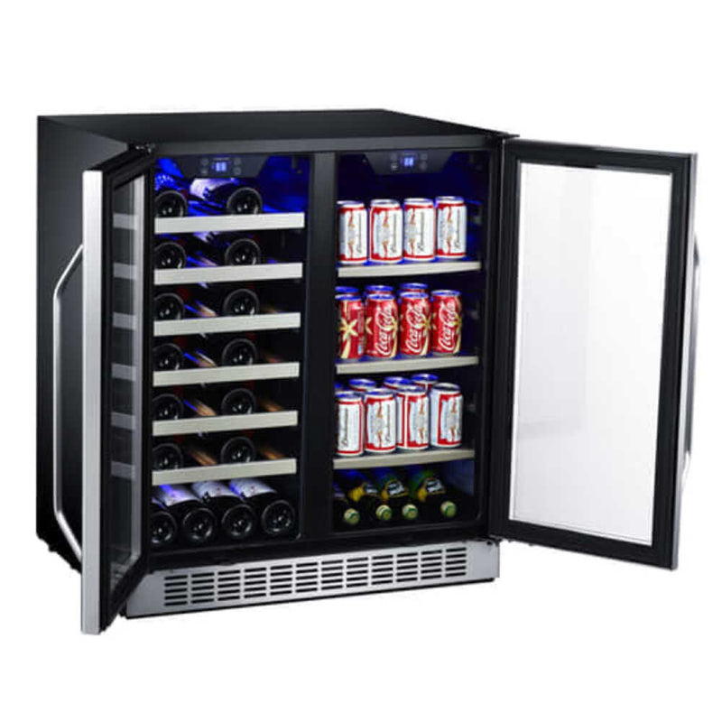 EDGSTAR 30" Wide 28 Bottle Built In Dual Zone Beverage Center With 86 Can Capacity (SAK35972)-SAKSBY