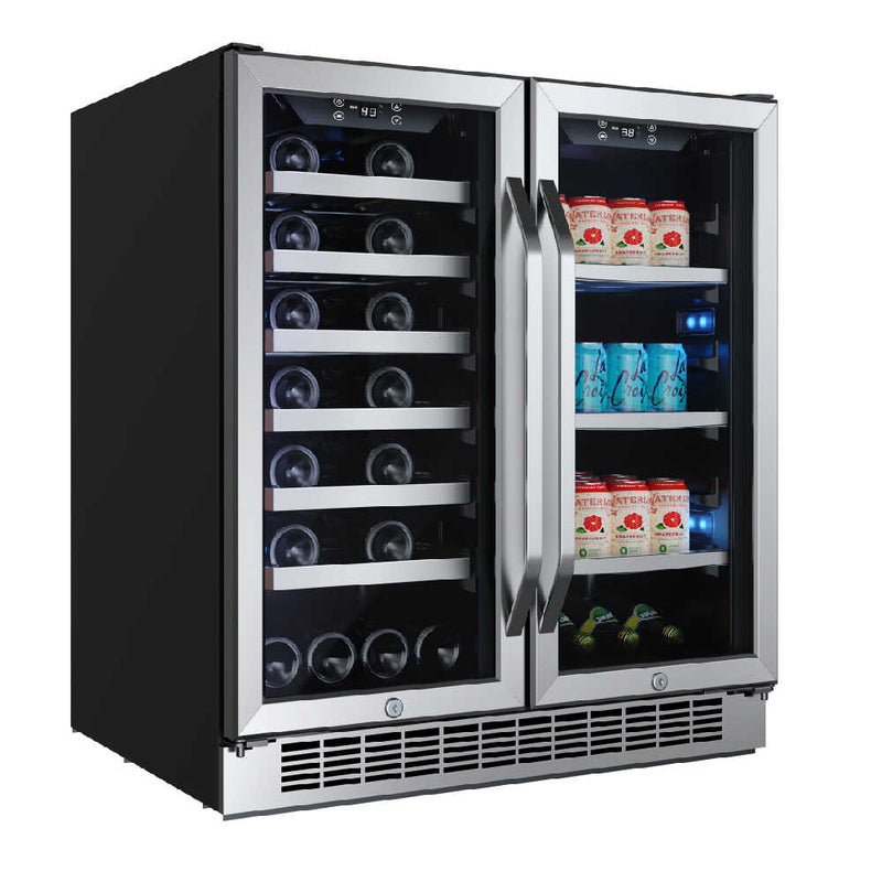 EDGSTAR 30" Wide 28 Bottle Built In Dual Zone Beverage Center With 86 Can Capacity (SAK35972)-SAKSBY