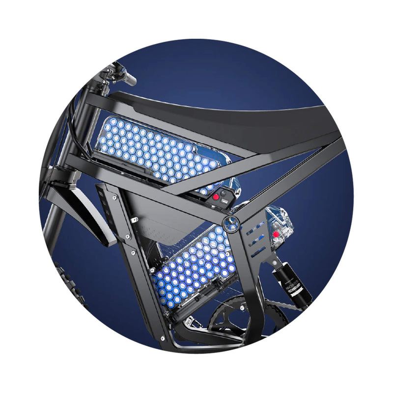 EKX E6 3000W 52V40Ah Premium Electric Carbon Steel Off-Road Mountain Dirt Bike SAK18315 Saksby - Battery