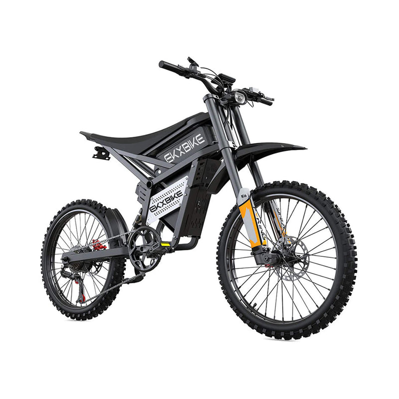 EKX E6 3000W 52V40Ah Premium Electric Carbon Steel Off-Road Mountain Dirt Bike SAK18315 Saksby - Front Right View