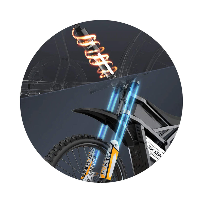 Ekx E6 3000W 52V40Ah Premium Electric Carbon Steel Off Road Mountain Dirt Bike Sak18315 Saksby - Full Suspension