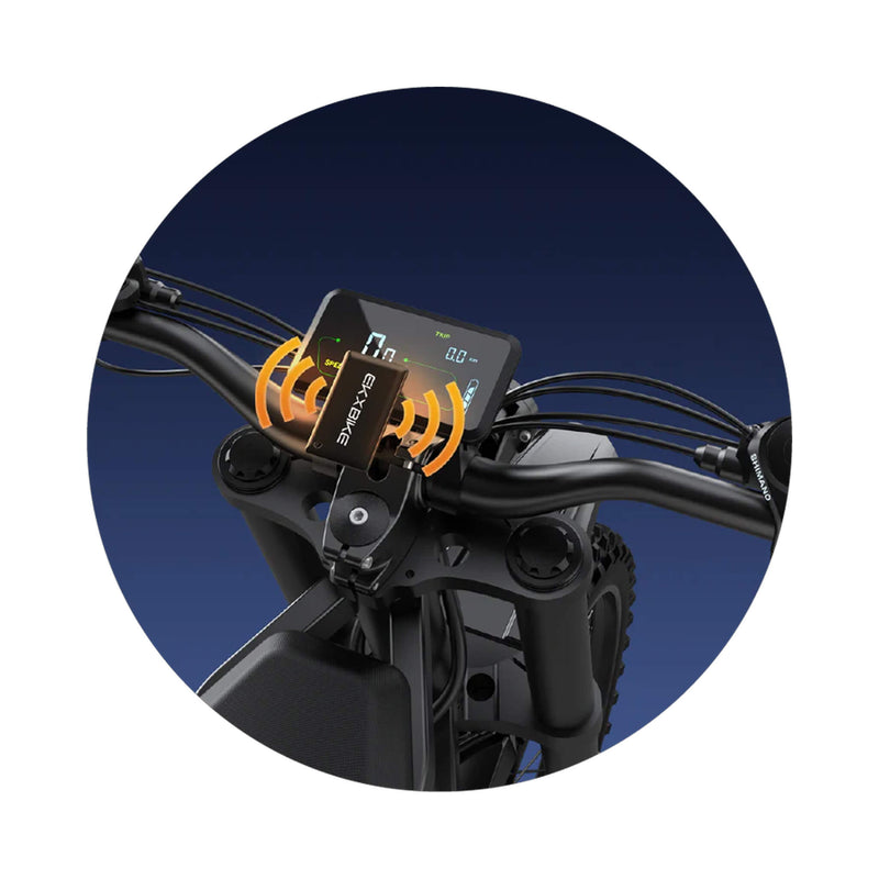 Ekx E6 3000W 52V40Ah Premium Electric Carbon Steel Off Road Mountain Dirt Bike Sak18315 Saksby - LCD Display
