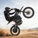 EKX GT600 7500W 72V30AH Full-Suspension Off-Road Electric Dirt Bike (SAK49037) - Saksby Wholesale - Lifestyle Doing Wheelie