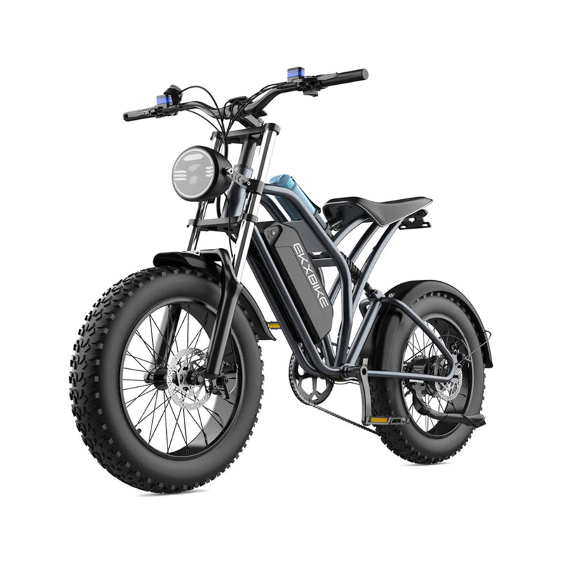 EKX T1 1000W 48V/20AH Electric Mountain EBike With 20" Fat Tires (SAK58340) SAKSBY - Front Left View