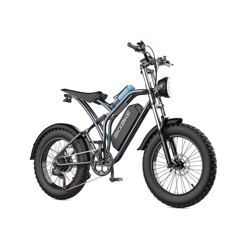EKX T1 1000W 48V/20AH Electric Mountain EBike With 20" Fat Tires (SAK58340) SAKSBY - Front Right View
