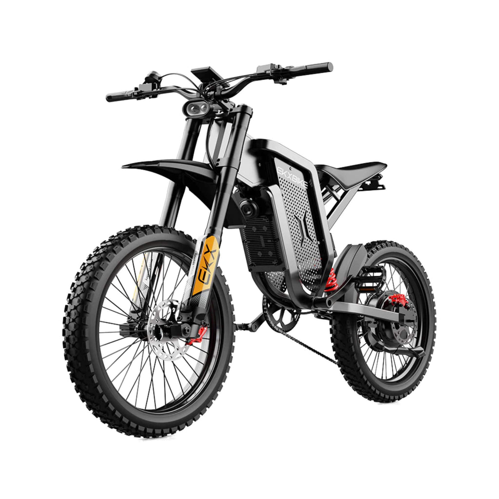 EKX X21 Max Electric Motorcycles 3000W Brushless Gearless Motors 85 KMH Speed Adult Off Road Ebike (SAK48016) SAKSBY - Front Left View