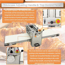 Electric Commercial 110V Foldable Stainless Steel Dough Sheeter (SAK59273) - Saksby Wholesale - Adjustable Thickness Feature