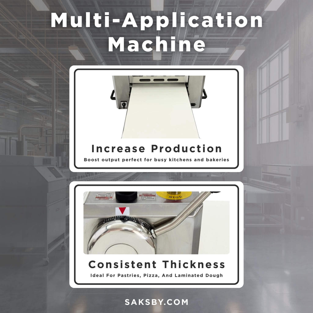 Electric Commercial 110V Foldable Stainless Steel Dough Sheeter (SAK59273) - Saksby Wholesale - Benefits
