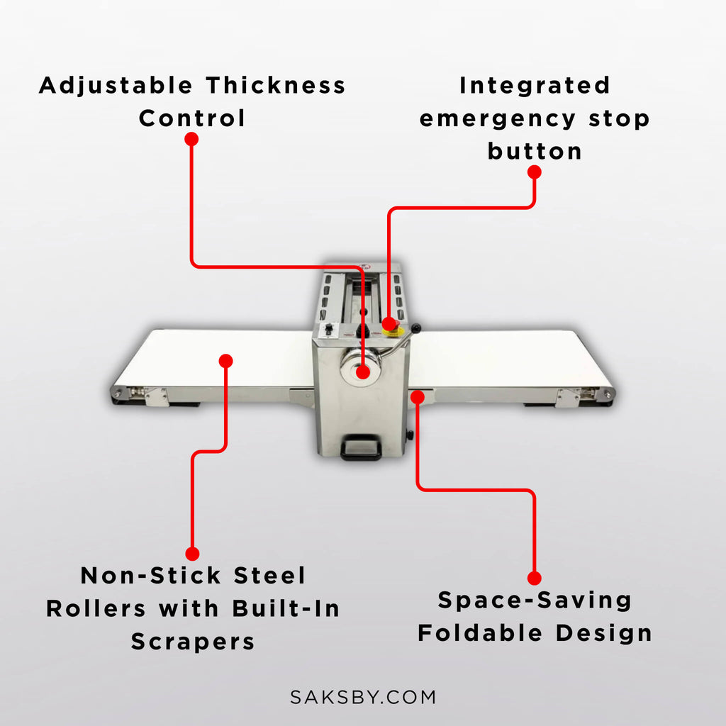 Electric Commercial 110V Foldable Stainless Steel Dough Sheeter (SAK59273) - Saksby Wholesale - Feature Image of Parts